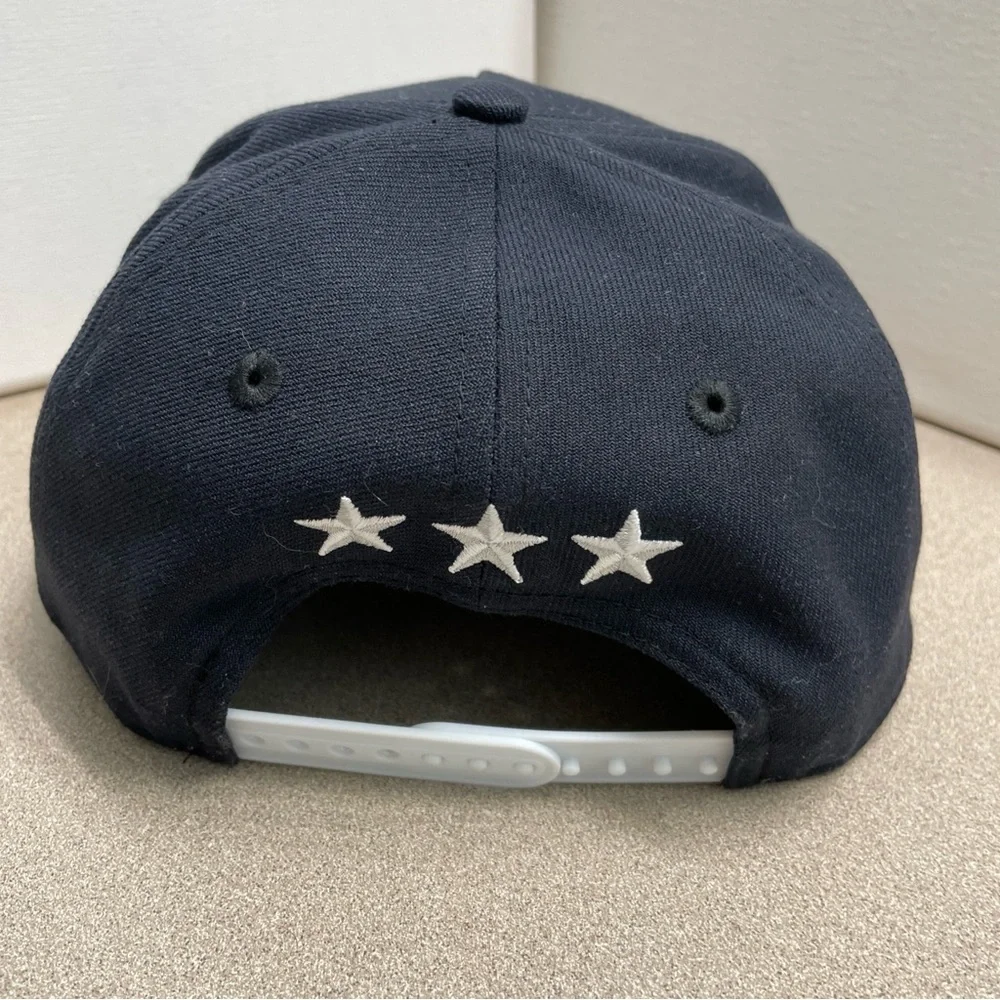 Men’s New Era x Culture Kings 9Forty A Frame Trucker Hat Cap Navy Blue Snapback - Picture 4 of 7